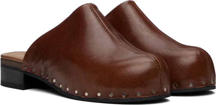 OUR LEGACY Brown Naoto Clogs - Image 4