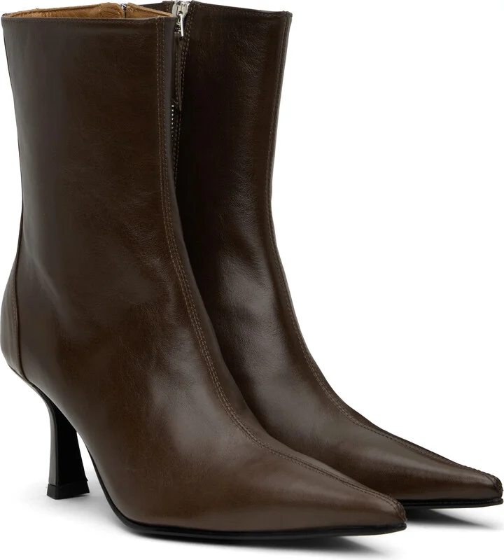 OUR LEGACY Brown Slim Boots - Image 4