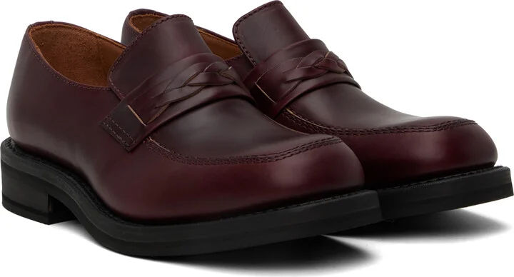 OUR LEGACY Burgundy Nakano Loafers - Image 4