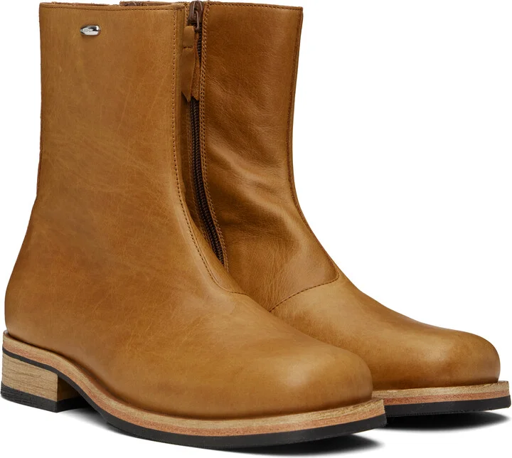 OUR LEGACY Tan Camion Boots - Image 4