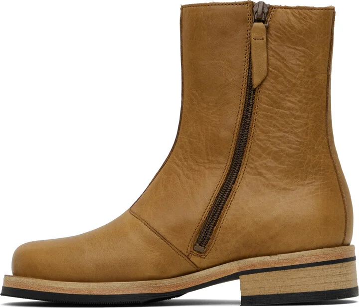 OUR LEGACY Tan Camion Boots - Image 3