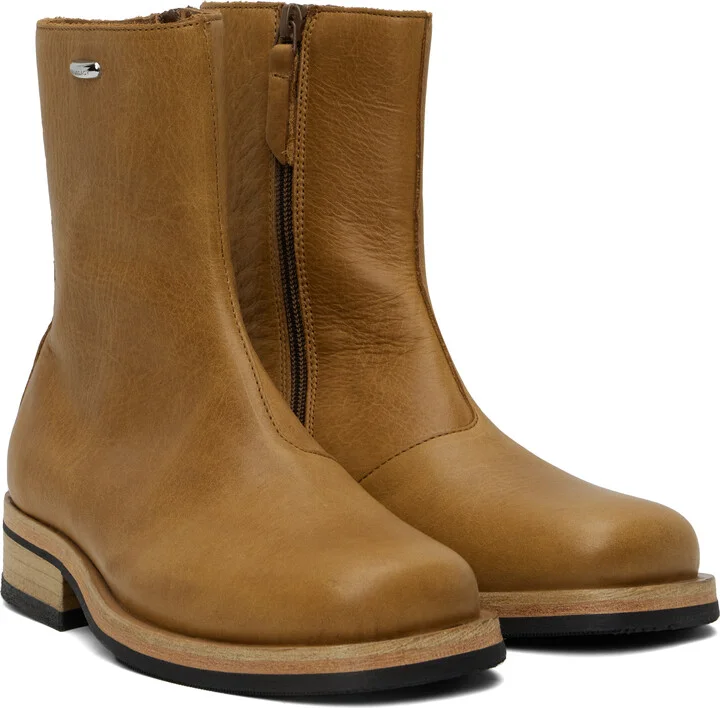 OUR LEGACY Tan Camion Boots - Image 4