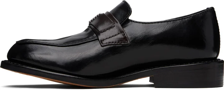 OUR LEGACY WORK SHOP Emporio Armani Black Sentiero Loafers - Image 3
