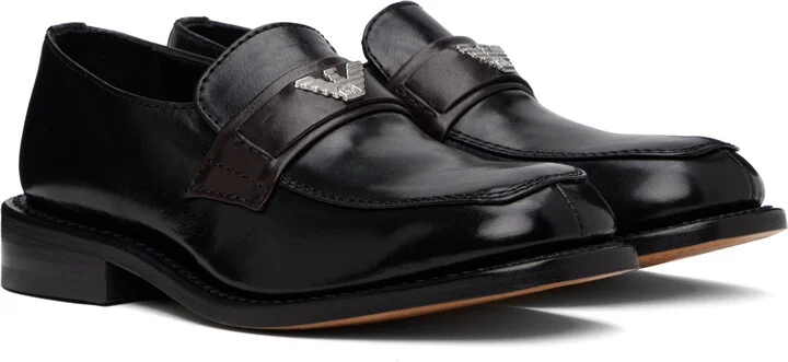 OUR LEGACY WORK SHOP Emporio Armani Black Sentiero Loafers - Image 4