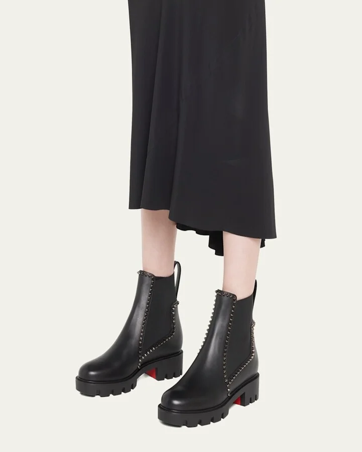 Out Lina Spike Red Sole Ankle Boots - Image 11