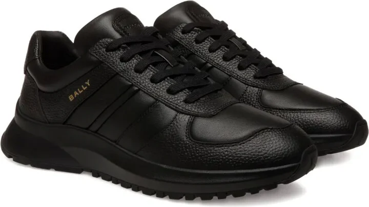 Outline grained leather ribbon sneakers - Image 2