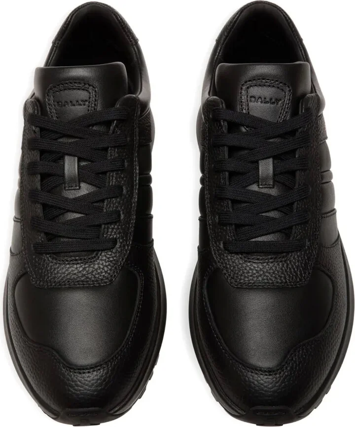 Outline grained leather ribbon sneakers - Image 3