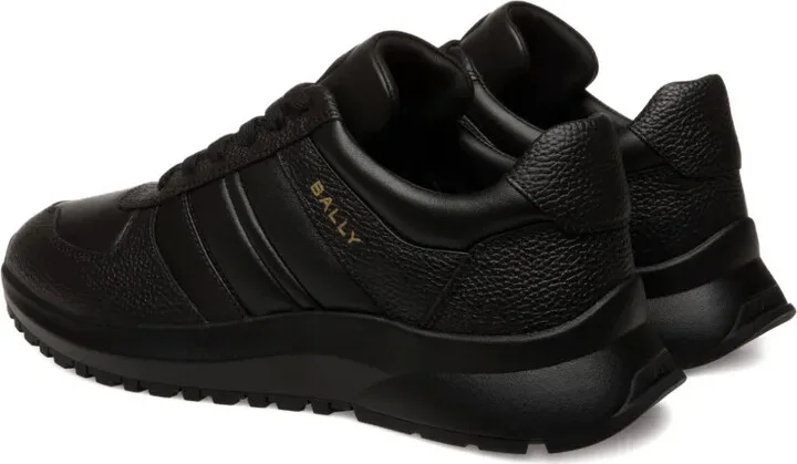 Outline grained leather ribbon sneakers - Image 4