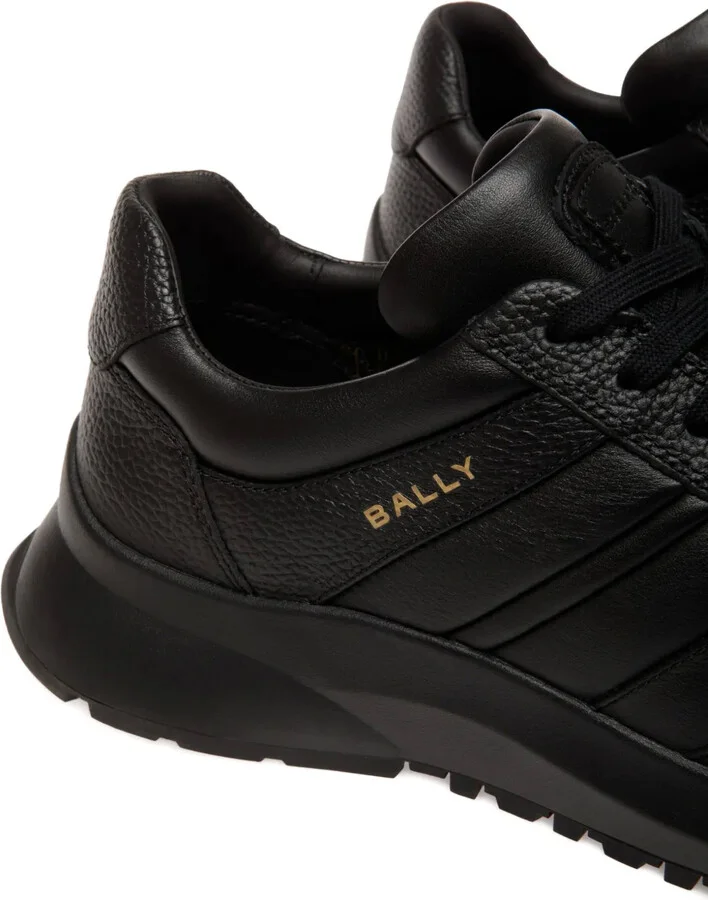 Outline grained leather ribbon sneakers - Image 5