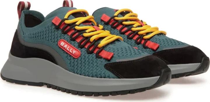 Outline mesh logo-patch sneakers - Image 2