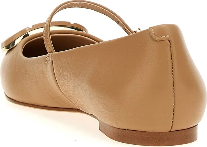 'oval T' Ballet Flats - Image 3