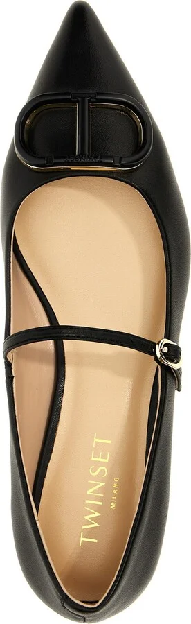 'oval T' Ballet Flats - Image 4