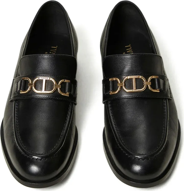 Oval T leather loafers - Image 3