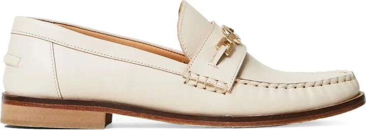Oval T leather loafers