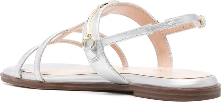 Oval T-plaque flat sandals - Image 3