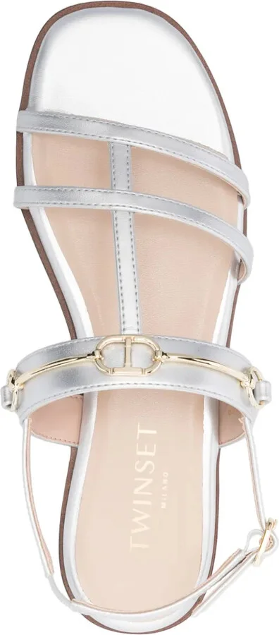 Oval T-plaque flat sandals - Image 4