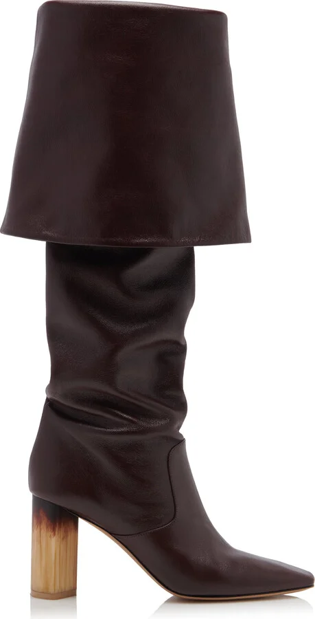 Over Leather Knee Boots