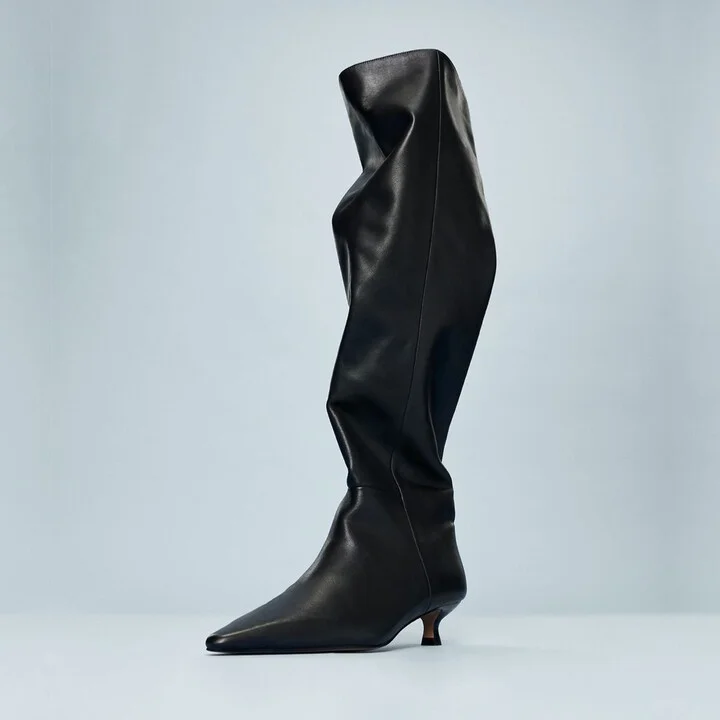 Over-the-knee boot - Black - Image 9