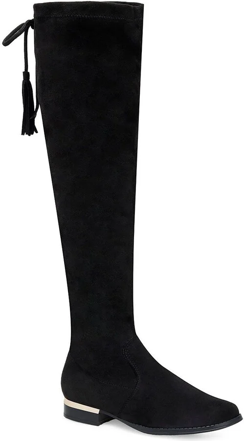 Over The Knee Low Heel Boots