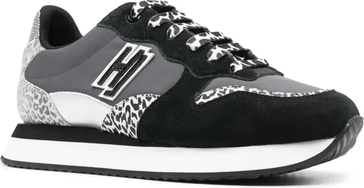 Over zebra print-detail sneakers - Image 2