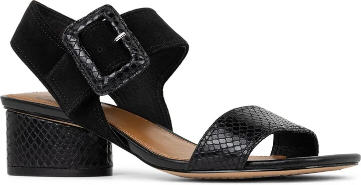 Oversize Buckle Slingback Sandal