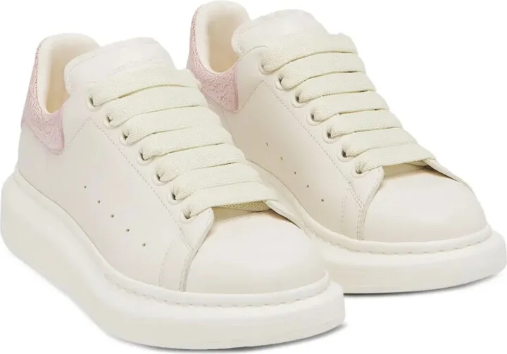 Oversize leather panelled sneakers - Image 2
