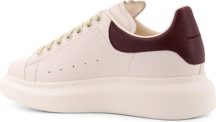 Oversize Leather Sneakers With Back Contrasting Patch - Image 3