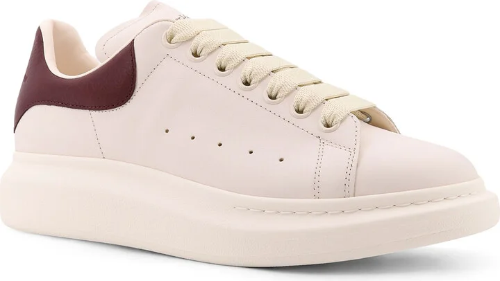 Oversize Leather Sneakers With Back Contrasting Patch - Image 2