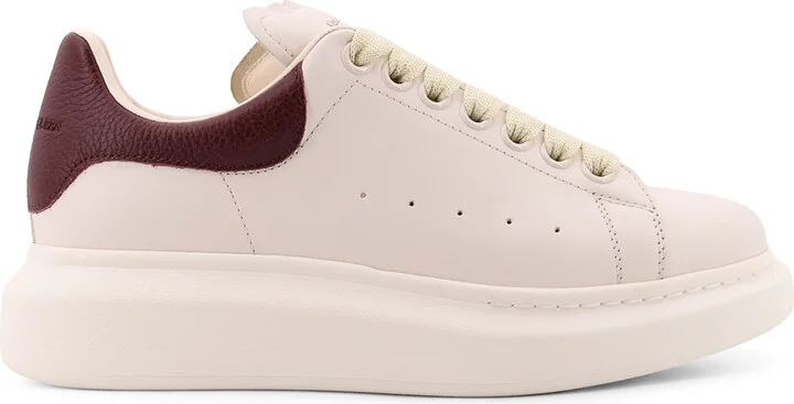 Oversize Leather Sneakers With Back Contrasting Patch