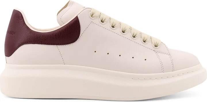 Oversize Leather Sneakers With Back Contrasting Patch