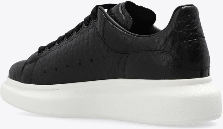 Oversized Grained Leather Sneakers - Image 2