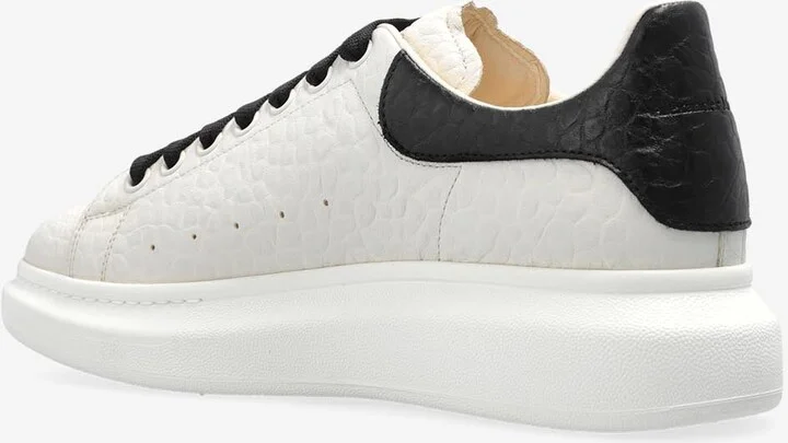 Oversized Grained Leather Sneakers - Image 2