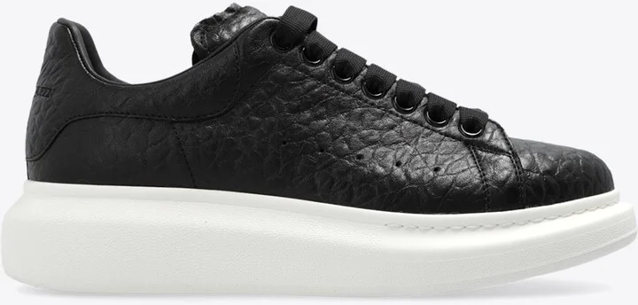 Oversized Grained Leather Sneakers
