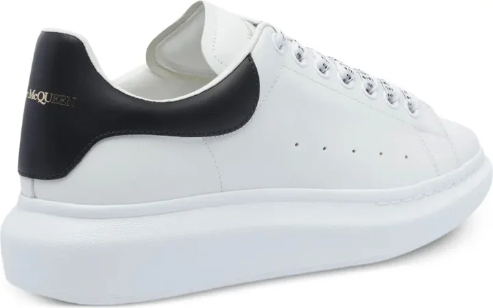 Oversized leather lace-up sneakers - Image 3