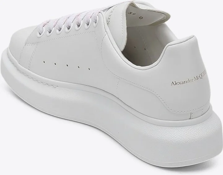 Oversized Leather Low-Top Sneakers - Image 3