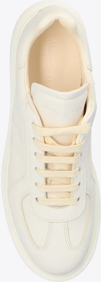 Oversized Leather Low-Top Sneakers - Image 3