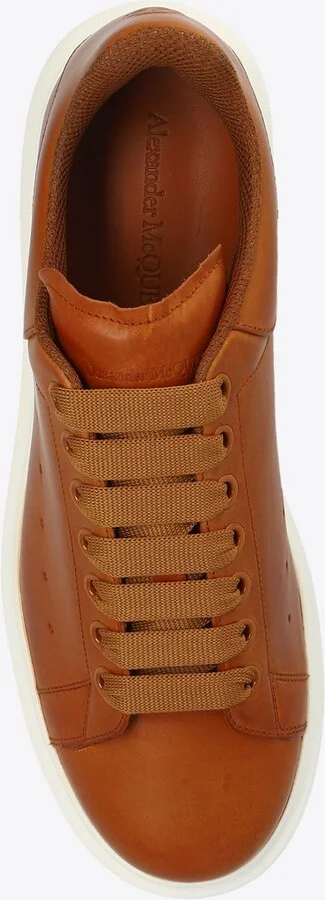 Oversized Leather Low-Top Sneakers - Image 3