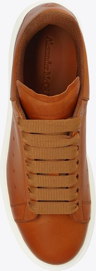 Oversized Leather Low-Top Sneakers - Image 3