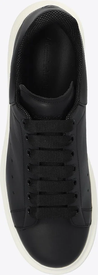 Oversized Leather Low-Top Sneakers - Image 3