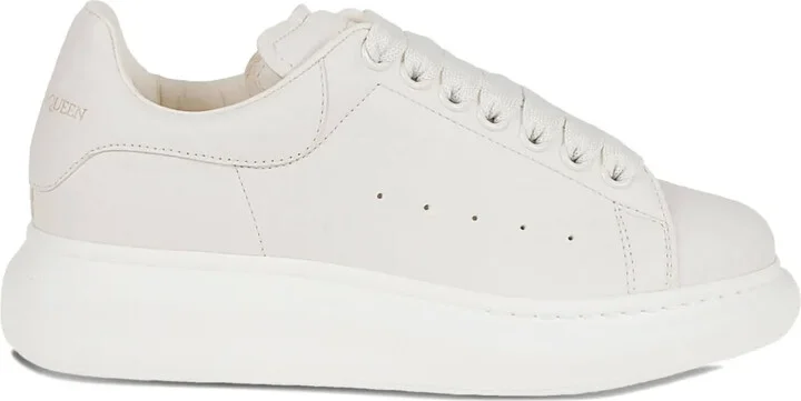 Oversized leather platform sneakers