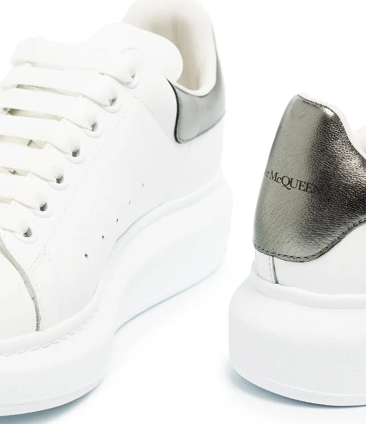 Oversized metallic leather sneakers - Image 3
