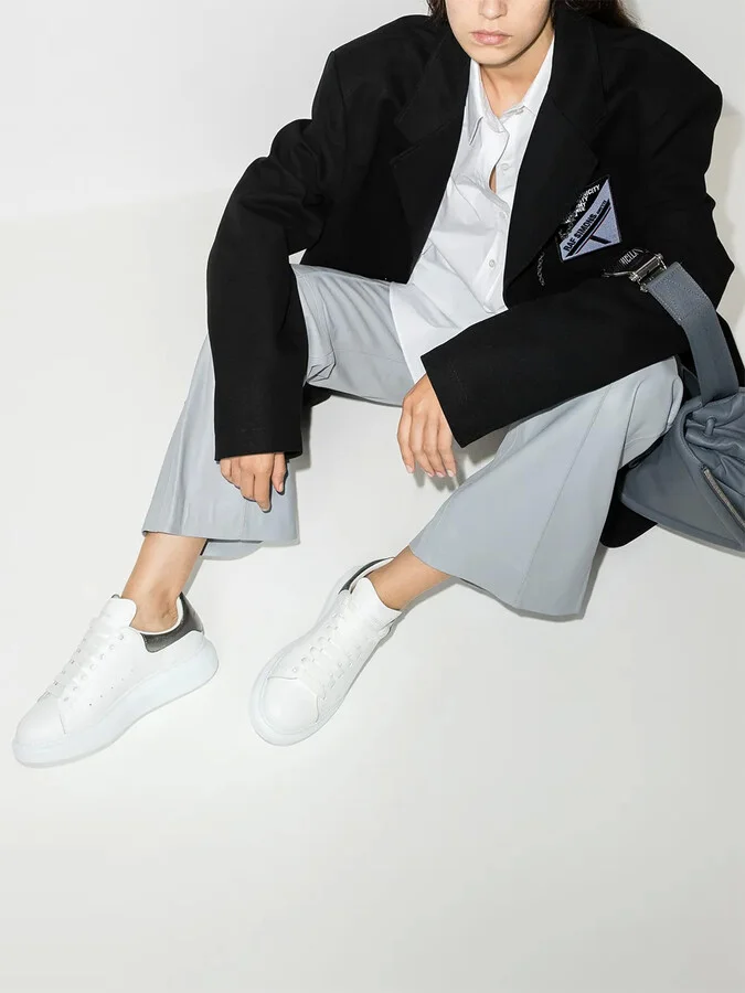 Oversized metallic leather sneakers - Image 4