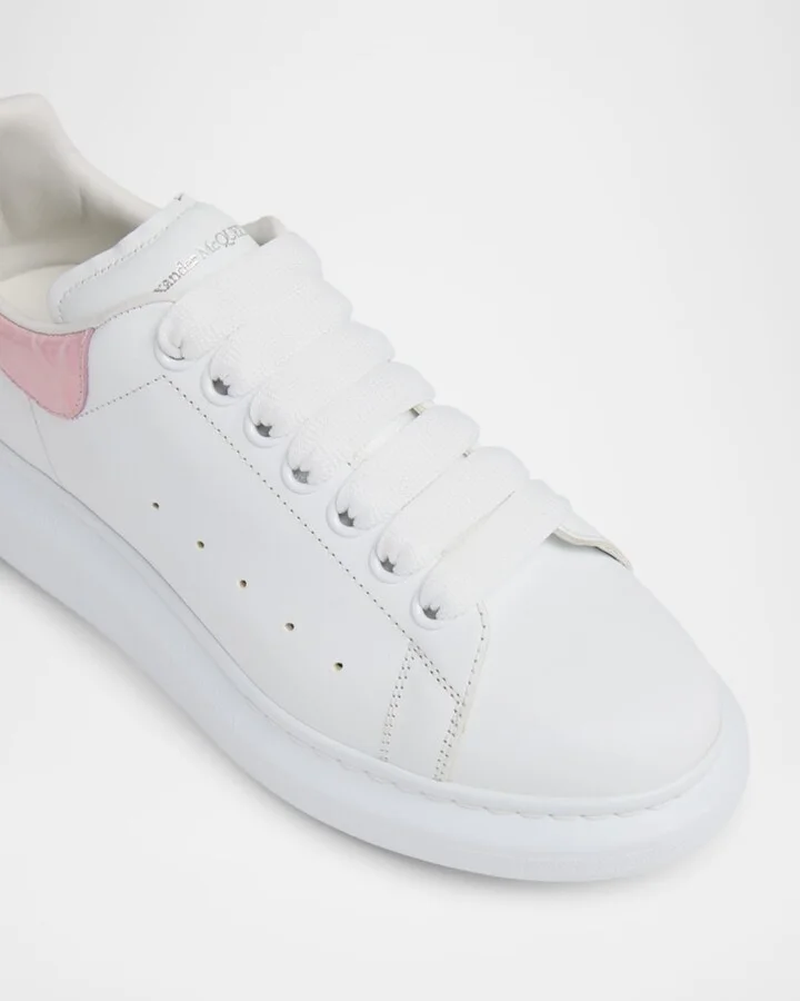 Oversized Snakeskin-Embossed Leather Sneakers - Image 8