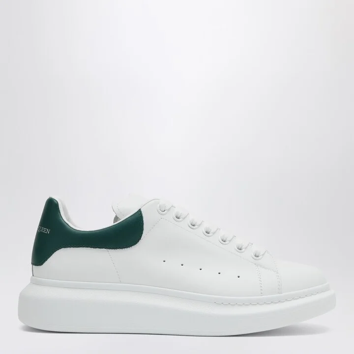 Oversized sneakers in white/green