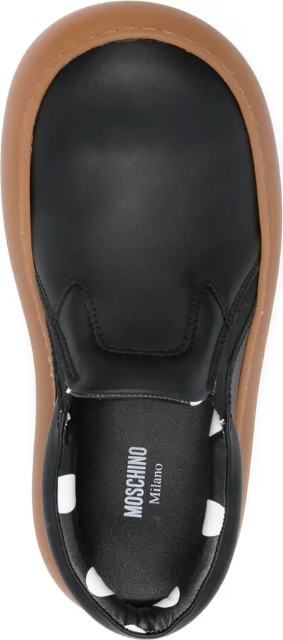 Oversized-Sole Leather Sneakers - Image 4
