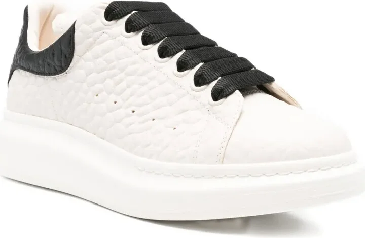 Oversized textured leather sneakers - Image 2