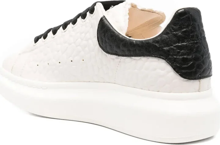 Oversized textured leather sneakers - Image 3