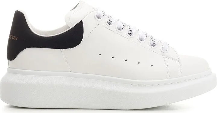 Oversized With Black Heel Sneakers White