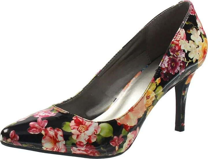 Owanda Womens Faux Leather Dress Heels