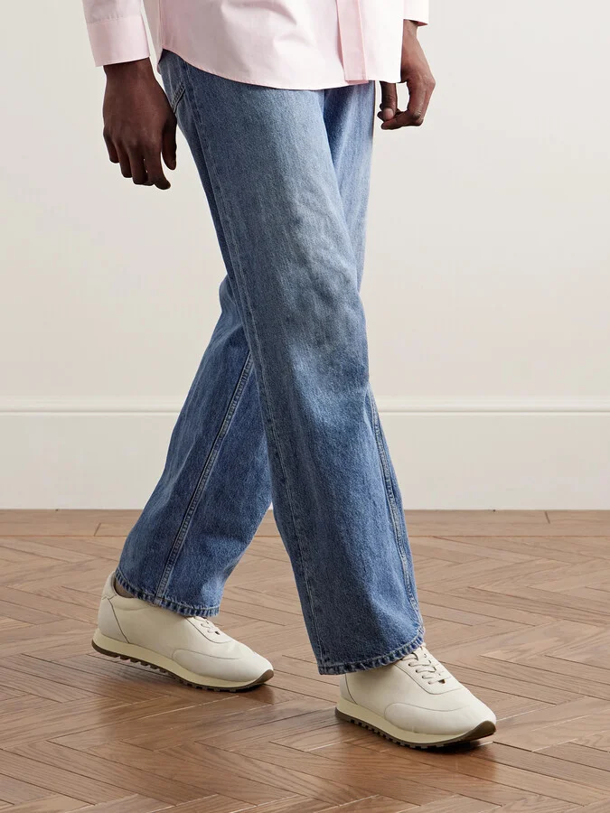 Owen Leather-Trimmed Mesh Sneakers - Image 2